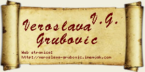 Veroslava Grubović vizit kartica